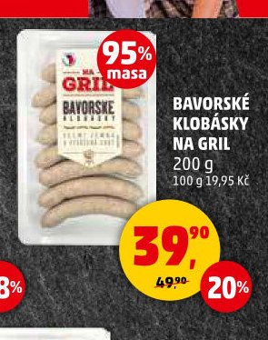 BAVORSKÉ KLOBÁSKY NA GRIL