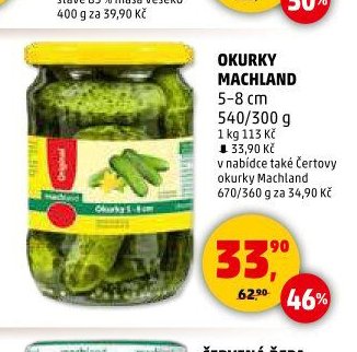 Okurky Machland 540/300 g