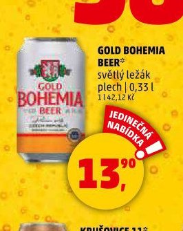 Gold Bohemia Beer světlý ležák