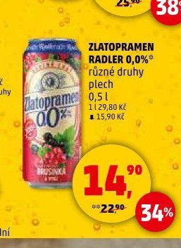 Zlatopramen Radler 0,0%