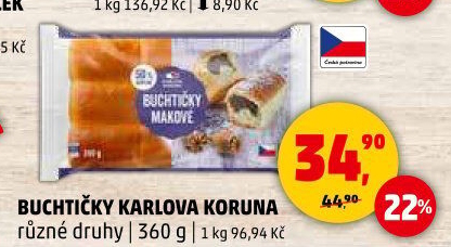 České buchtičky Karlova Koruna