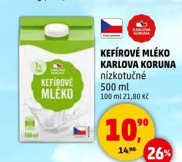 Kefírové mléko Karlova Koruna