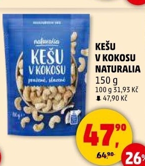 Kešu v kokosu Naturalia