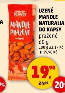 Mandle uzené pražené Naturalia