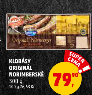 Norimberská klobása original Kupfer