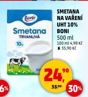 Smetana na vaření Boni 10%