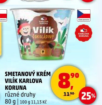 Smetanový dezert Vilík Karlova Koruna