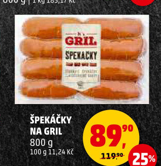 Špekáčky Na gril Penny