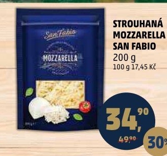 Sýr Mozzarella strouhaná San Fabio