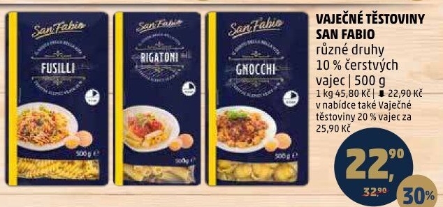 Těstoviny vaječné italské San Fabio