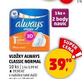 Vložky dámské Classic Always