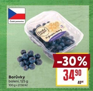 Borůvky Čerstvě utrženo