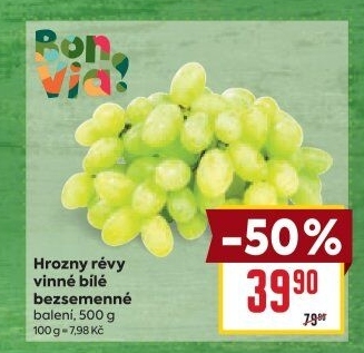 Hrozny bílé bezsemenné Billa Bonvia