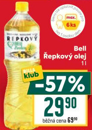 Řepkový olej Bell Zvolen