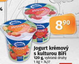 Jogurt krémový ochucený Ranko
