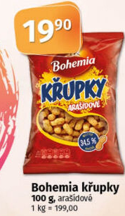 Křupky arašídové Bohemia Chips