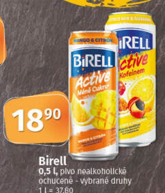Nealkoholické pivo ochucené Birell