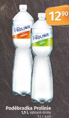 Ochucená voda Poděbradka Prolinie