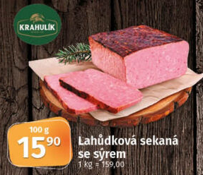 Sekaná lahůdková se sýrem Krahulík