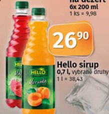 Sirup ovocný Hello