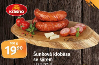 Šunková klobása se sýrem Krásno