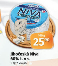 Sýr Niva Jihočeská 60% Madeta