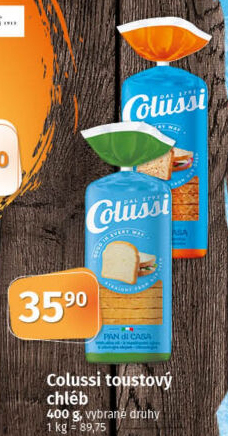 Toustový chléb Colussi