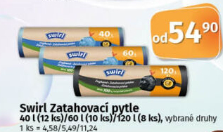 Zatahovací pytle na odpadky Swirl