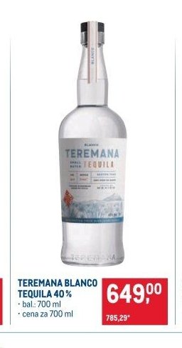 TEREMANA BLANCO TEQUILA 40%
