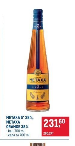 METAXA 5* 38%, METAXA ORANGE 38%