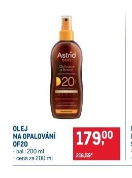 Olej na opalování OF20