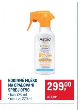 Rodinné mléko na opalování sprej OF50
