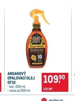Arganový opalovací olej OF10
