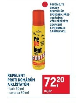 Repelent proti komárům a klíšťatům