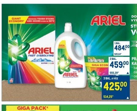Ariel prací prášek, gel, kapsle - Makro akcniletaky.com