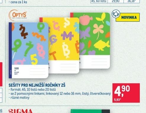 SEŠITY PRO NEJNIŽŠÍ ROČNÍKY ZŠ
