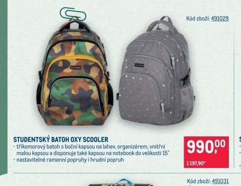 STUDENTSKÝ BATOH OXY SCOOLER