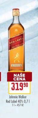 Johnnie Walker Red Label 40% 0,7 l
