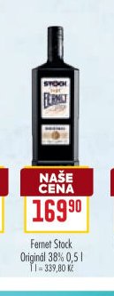 Fernet Stock Originál 38% 0,5 l