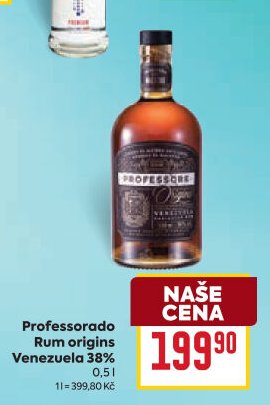 Professorado Rum origins Venezuela 38% 0,5 l