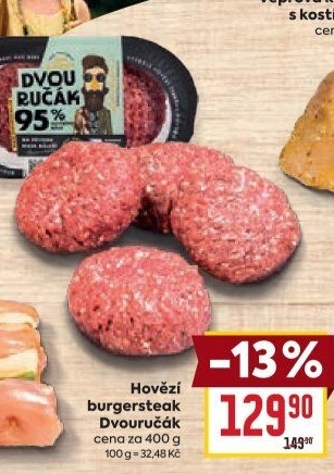 Hovězí burger dvouručák Láďa Grileman Kostelecké uzeniny