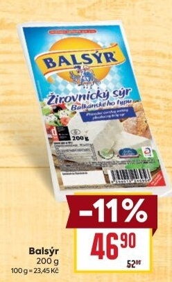 Sýr Balsýr Mlékárna Žirovnice