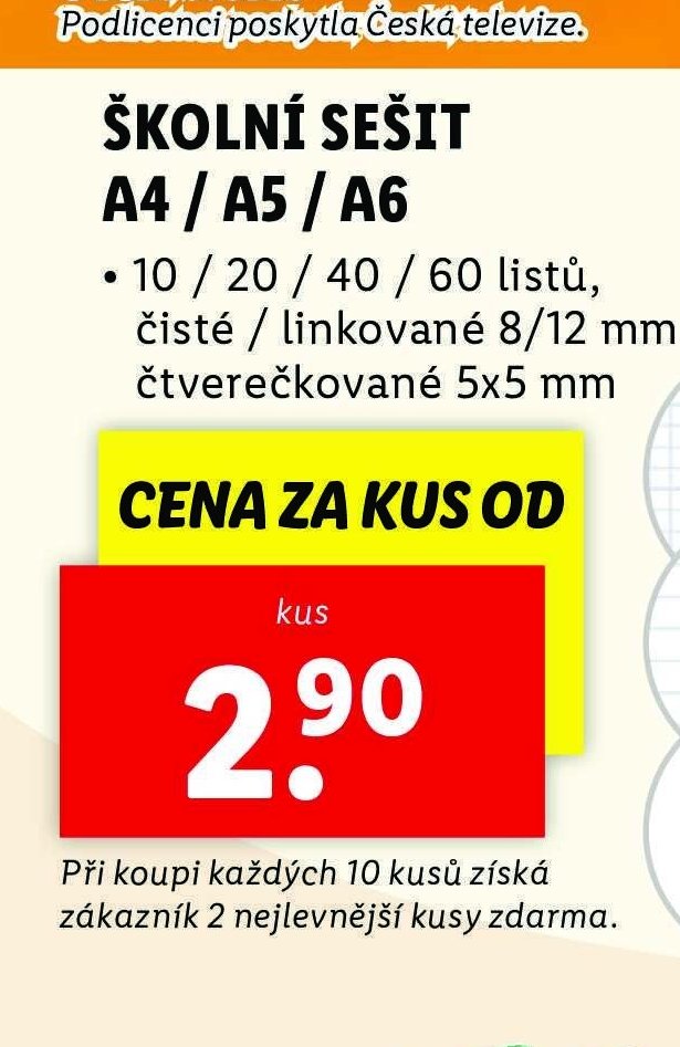 ŠKOLNÍ SEŠIT A4 / A5 / A6