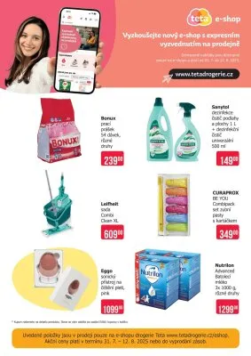 akční leták Teta drogerie 31.7.2025-12.8.2025