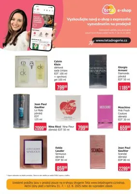 akční leták Teta drogerie 31.7.2025-12.8.2025