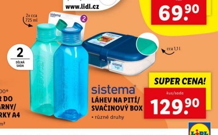 SISTEMA LÁHEV NA PITÍ/SVAČINOVÝ BOX