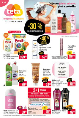 akční leták Teta drogerie 31.7.2025-12.8.2025