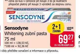 Sensodyne Whitening zubní pasta 75 ml
