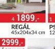 Regál 45x204x34 cm