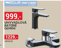 Baterie vanová nástěnná Gemini Aqua Mercado
